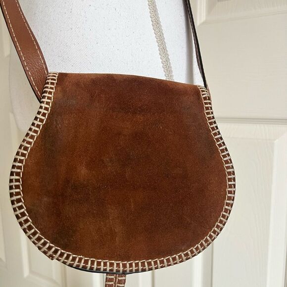 CHLOE Small Marcie Suede Saddle Bag Tan MSRP $1545 - Picture 4 of 8